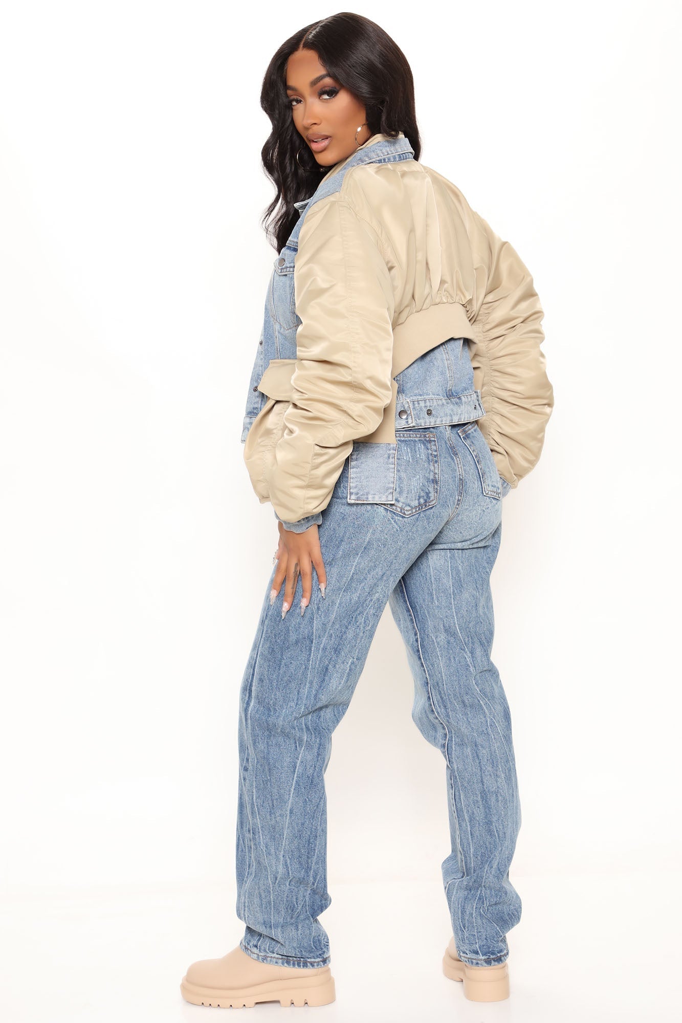 Not My Daddy Slouch Fit Jeans - Vintage Blue Wash Ins Street