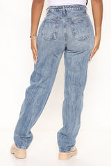 Not My Daddy Slouch Fit Jeans - Vintage Blue Wash Ins Street