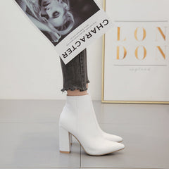 Fashion Point Block Heel Booties Newgew