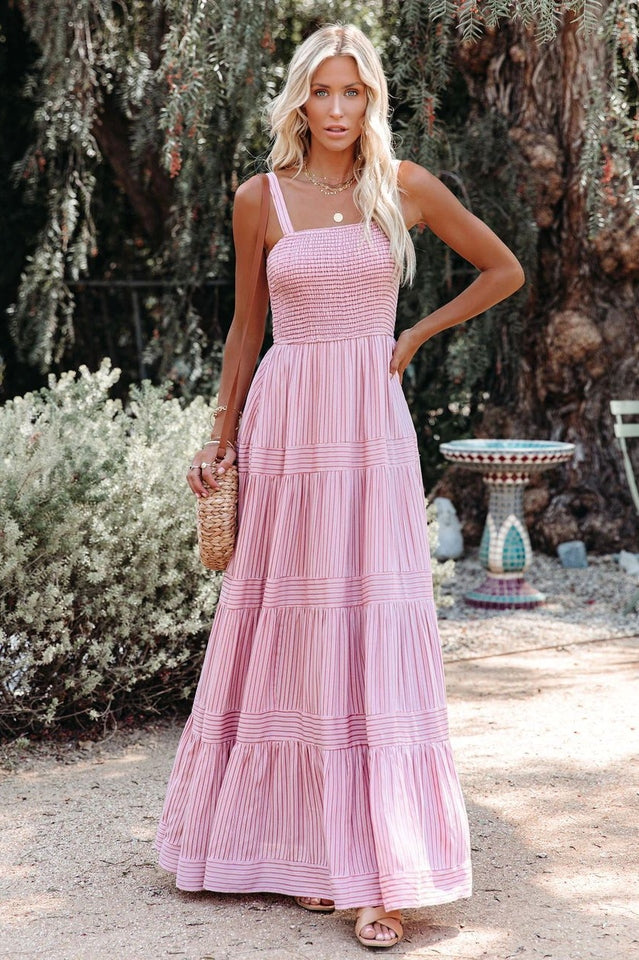 Swing Pleated Maxi Boho Dress Newgew