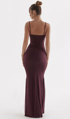 DARK Cherry Korsett Maxikleid