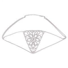 Flower-shaped flashing diamond bikini