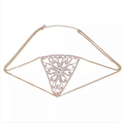 Flower-shaped flashing diamond bikini