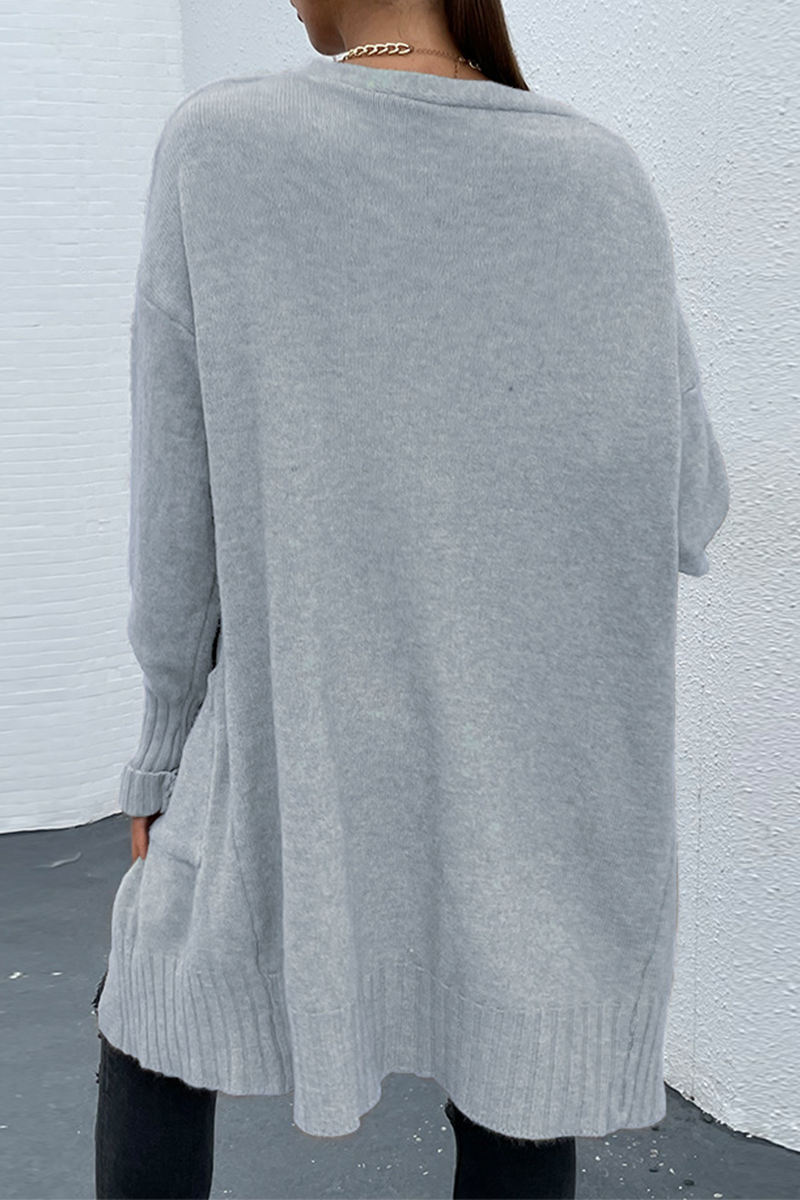 Solid Split Joint Pocket Tops£¨4 colors£© Ins Street