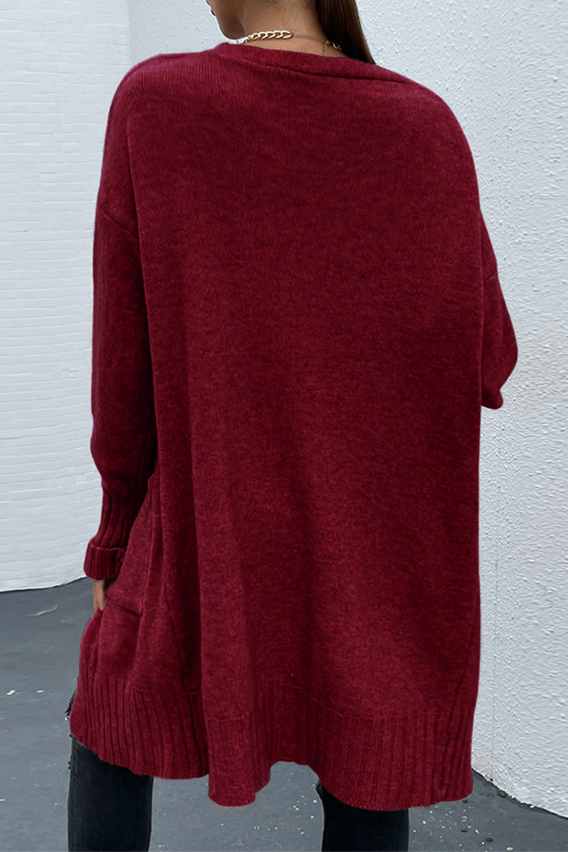 Solid Split Joint Pocket Tops£¨4 colors£© Ins Street