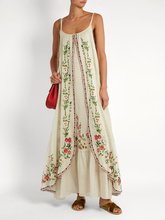 V-Neck Sleeveless Hollow Floor-Length Standard-Waist Women's Dress Ins street