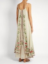 V-Neck Sleeveless Hollow Floor-Length Standard-Waist Women's Dress Ins street