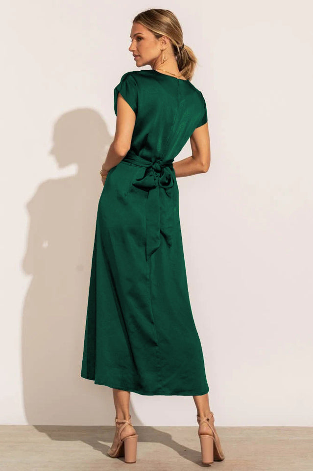 Scoop A-line Satin Bridesmaid Dress