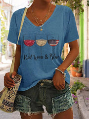 Rotwein-T-Shirt