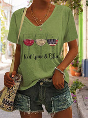 Rotwein-T-Shirt