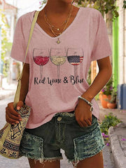 Rotwein-T-Shirt