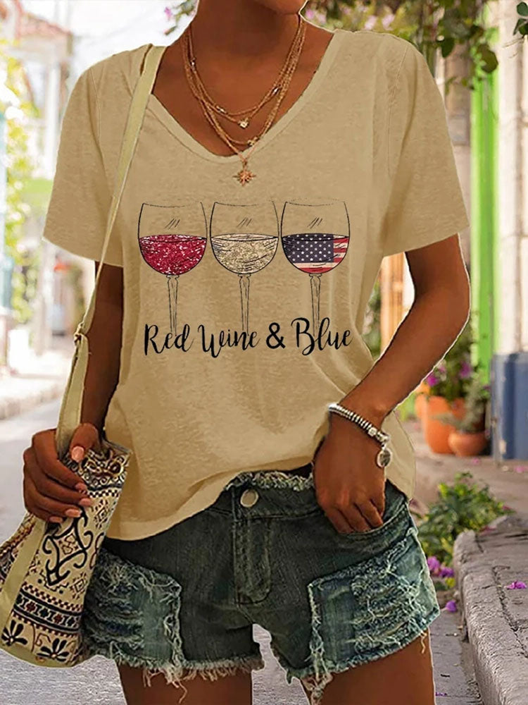 Rotwein-T-Shirt
