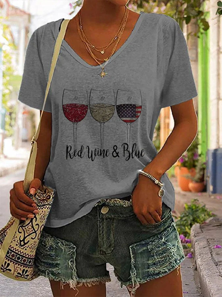 Rotwein-T-Shirt