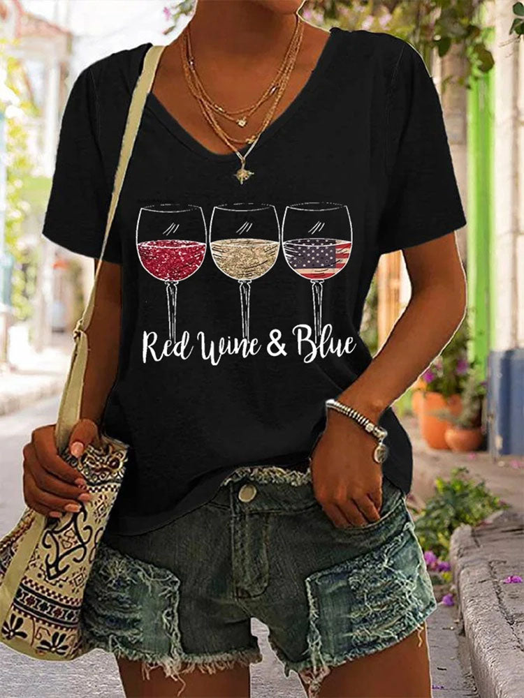 Rotwein-T-Shirt