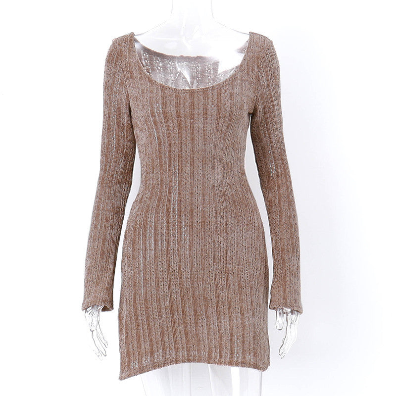 Vintage Chenille Long Sleeve Mini Dress