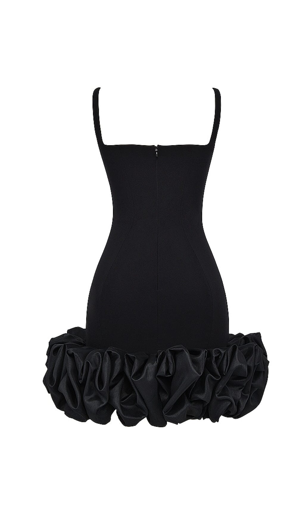 Black Ruffle Hem Dress