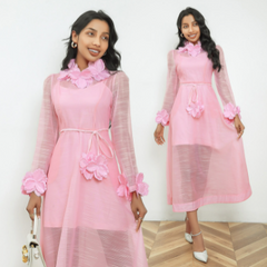 High Tide – Leinenkleid mit Blumenmuster