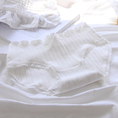 Lolita Lace Trim White Panties
