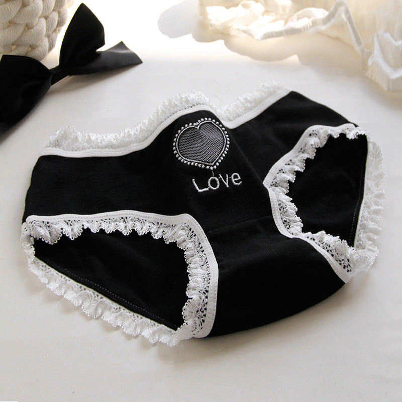 Lolita Black Lace Trim Panties