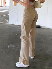 Solid Color Straight Casual Pants 2023-03-14 InsStreet