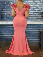 Elegantes Maxikleid mit Rüschenärmeln