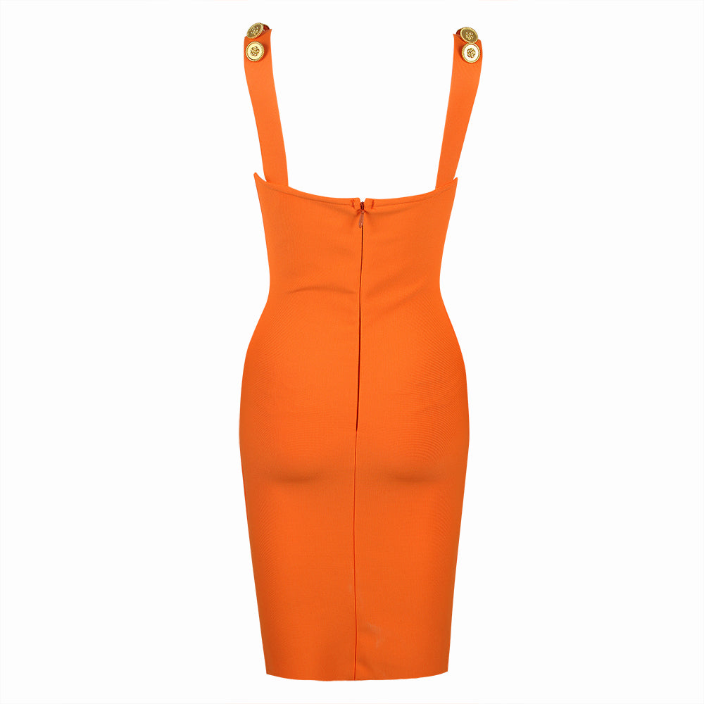 Strappy Sleeveless Splicing Mini Bandage Dress