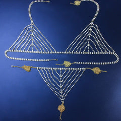 Bikini Anzug Lady Körper Kette SET
