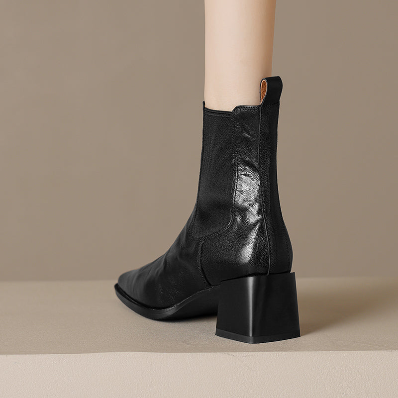 Leather Heeled Chelsea Boot