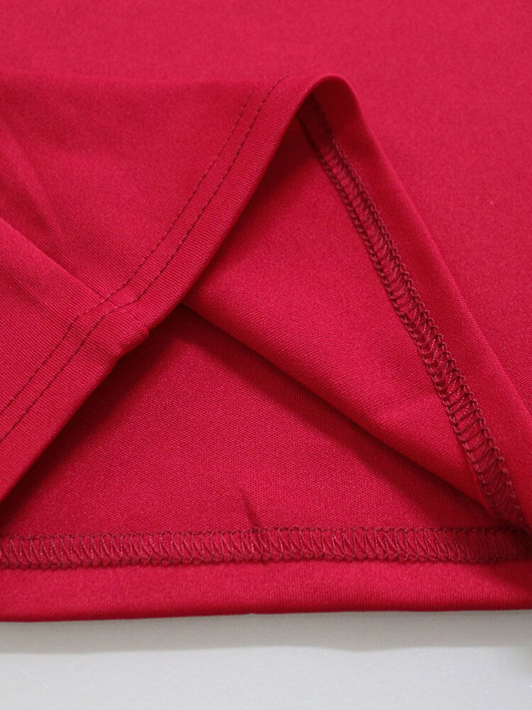 Langärmliges, figurbetontes Midikleid in Übergröße