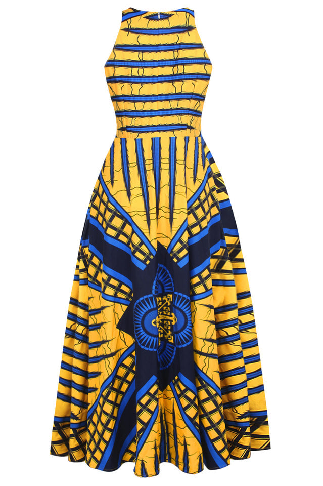 Sommer-Maxikleid mit Vintage-Print