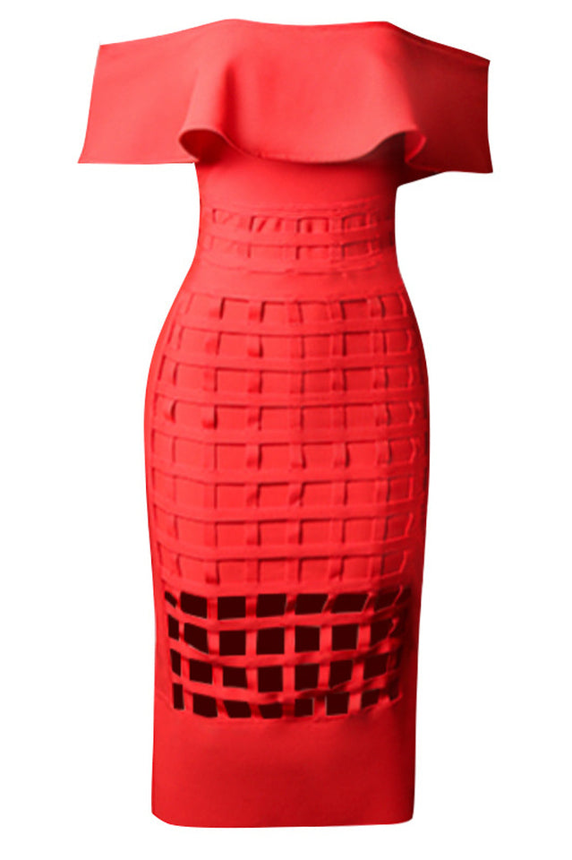 Mallory Ruffle Off Shoulder Dress