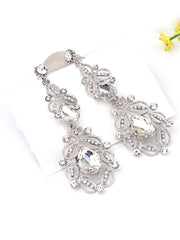 Strass Hohl-Out Patchwork Ohrringe