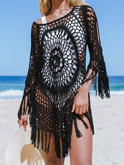 Hollowed-out Tassels Cover Up Dress