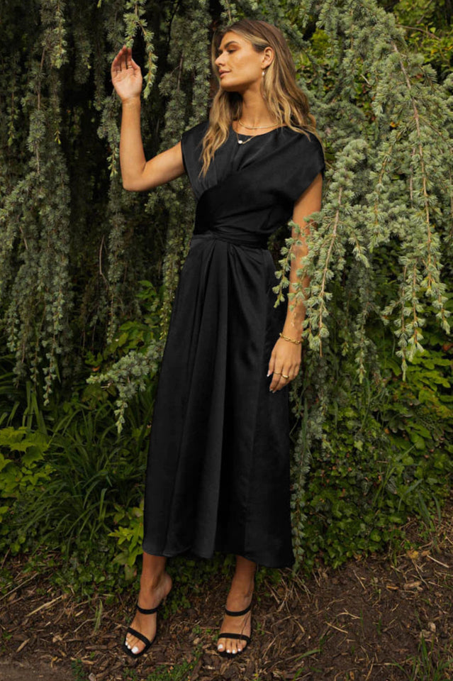 Scoop A-line Satin Bridesmaid Dress