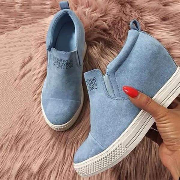 Letter Slip On Wedge Sneakers NewGew