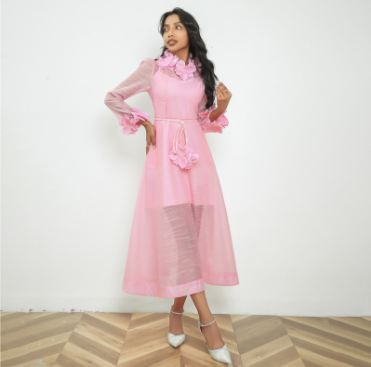 High Tide – Leinenkleid mit Blumenmuster