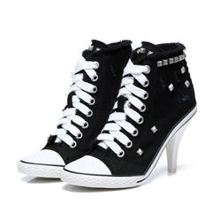 Canvas Pumps With Rivets