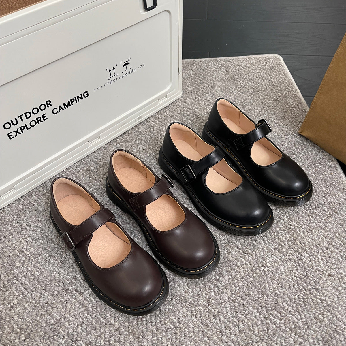 Old-fashioned Retro Mary Jane Leather Shoes