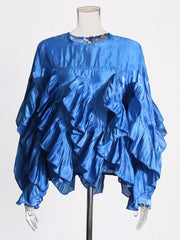 Asymmetric Chiffon Shirt Top