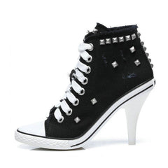 Canvas Pumps With Rivets