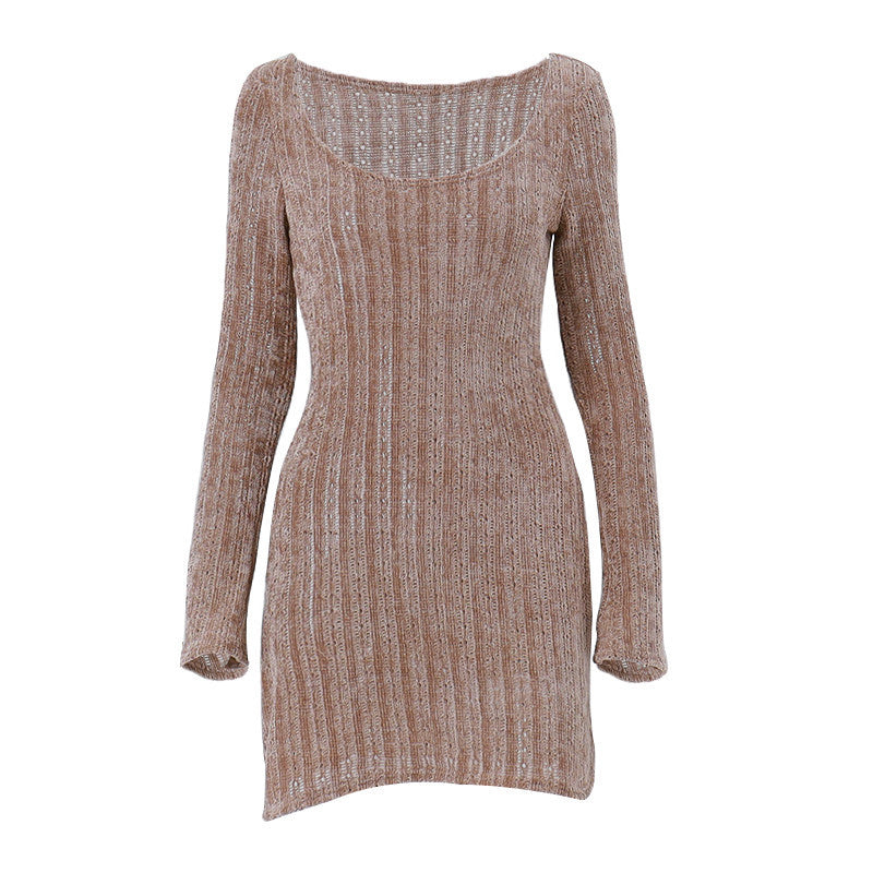 Vintage Chenille Long Sleeve Mini Dress