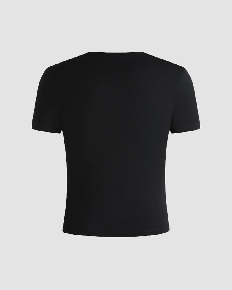Kurzes T-Shirt mit Sternenmuster