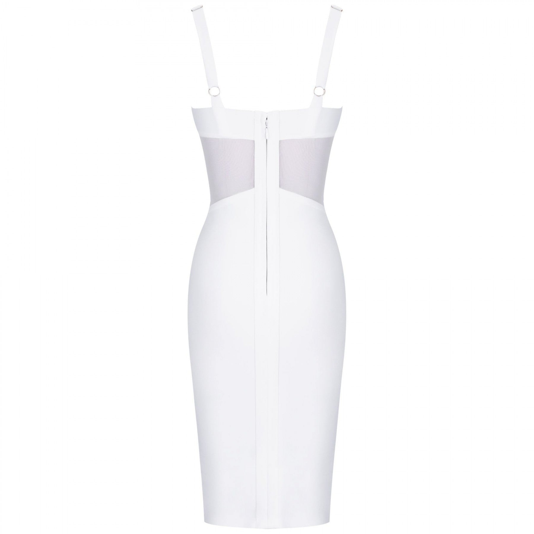 Strappy Sleeveless Mesh Midi Bandage Dress