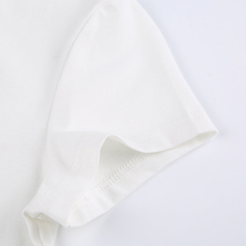 Love Bunny White Crop Top