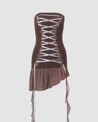 Lumenate Narchis – Netzkleid mit Schleife 