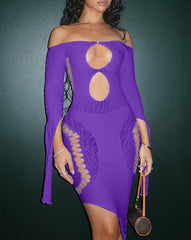 Coven Sisters Off Shoulder Cut Out Dress