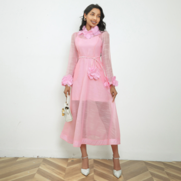 High Tide – Leinenkleid mit Blumenmuster