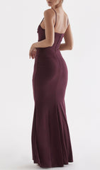 DARK Cherry Korsett Maxikleid