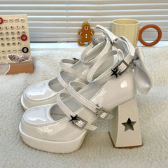 Schleife Stern Mond Heels Schuhe