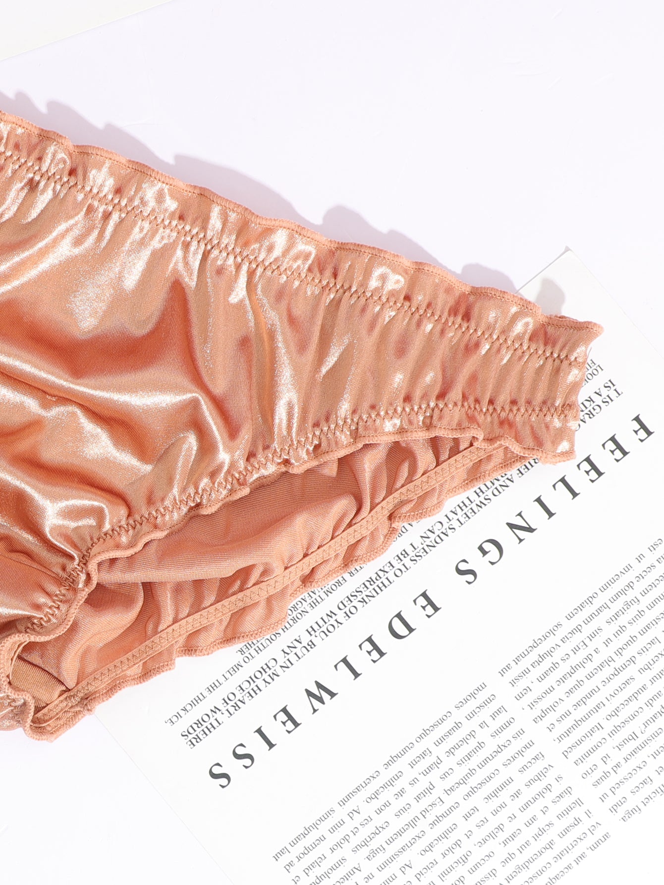 4pack Satin Frill Trim Panty Set Sai Feel
